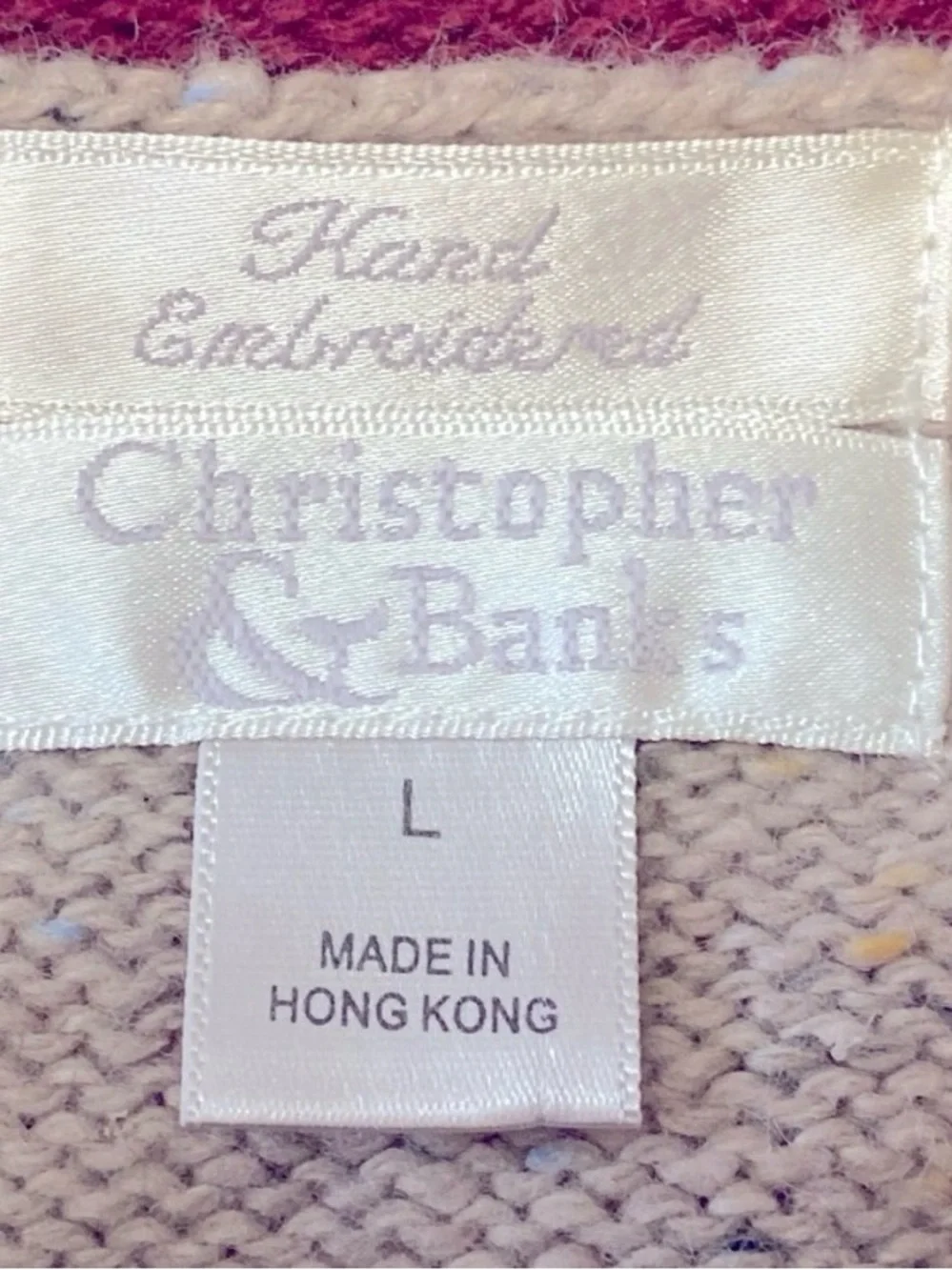 Christopher & Banks Y2K Bird Embroidered Cardigan Wool Blend Large‎